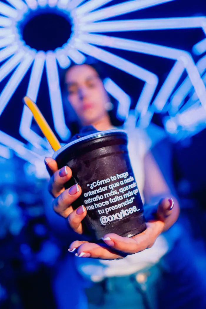 Vaso con mensaje